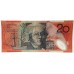 AUSTRALIA 1995 . TWENTY 20 DOLLAR BANKNOTE . EVANS/FRASER . LAST PREFIX DA95